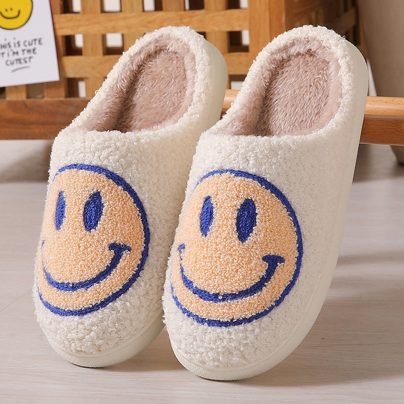 Smiley Face Cotton Slippers