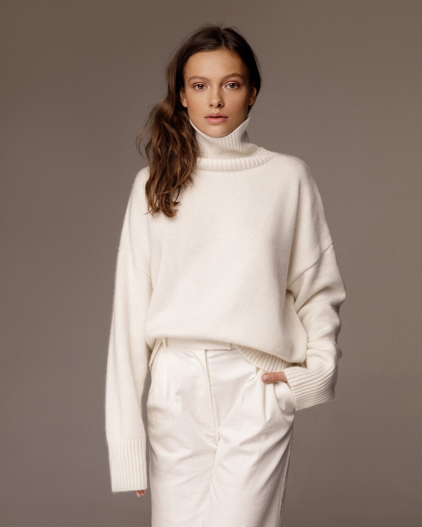 Oversized Wool Turtleneck Sweater