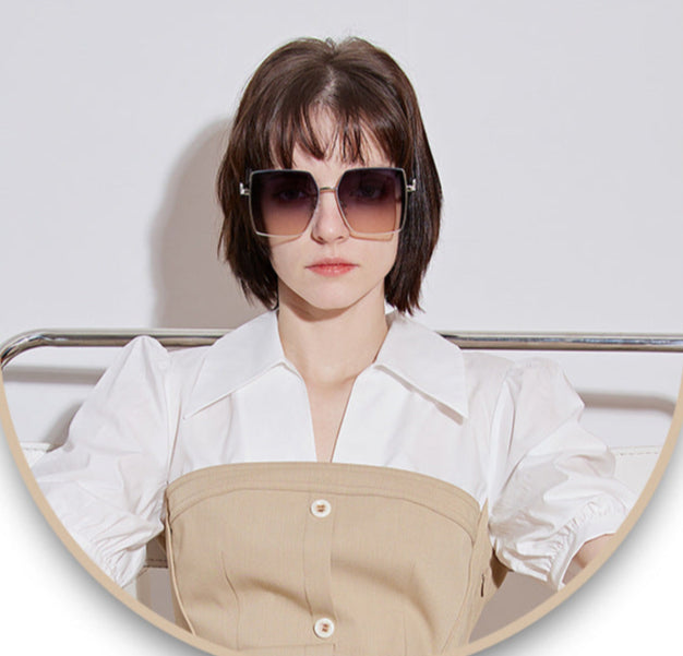 Gradient Lens Oversized Sunglasses