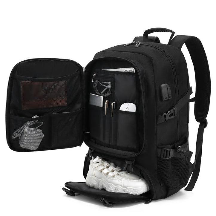 80L Multifunctional Laptop Travel Backpack with USB Charging Port