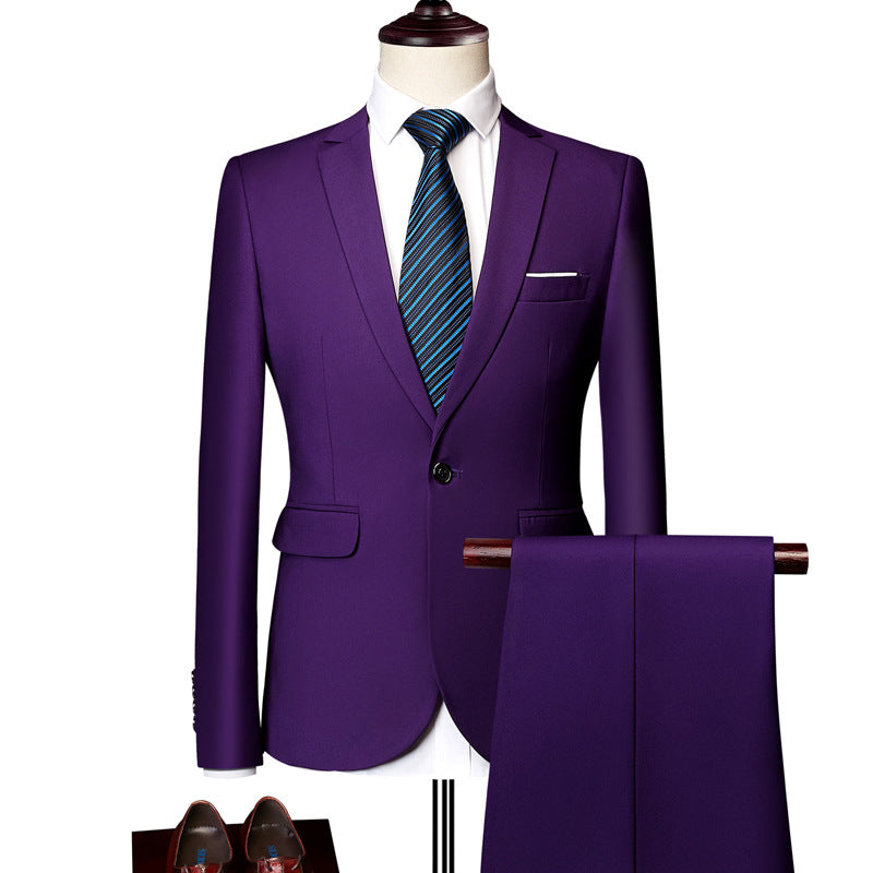 Men's Two-piece Business Casual Suit