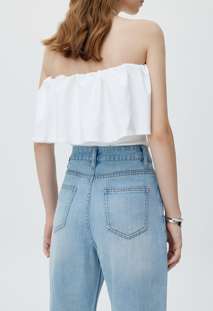 High-Waisted Wide Leg Jeans