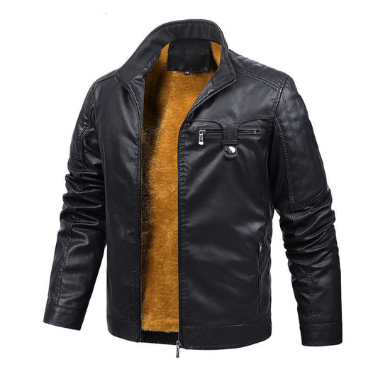 Men's Slim-Fit Leather Jacket