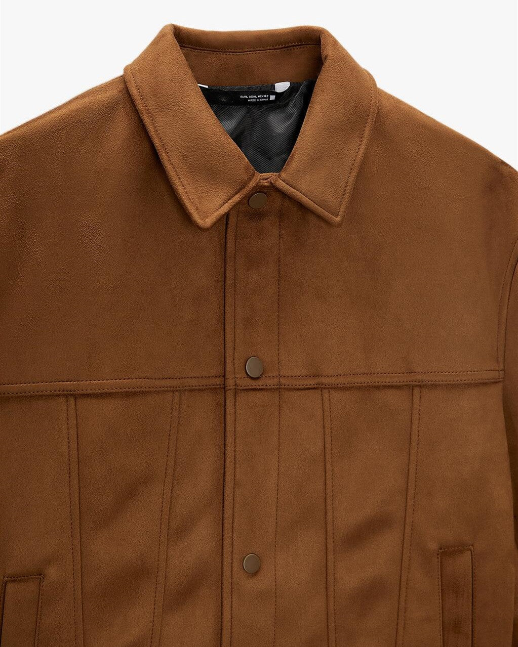 Men's Faux Suede Loose-Fit Leather Jacket