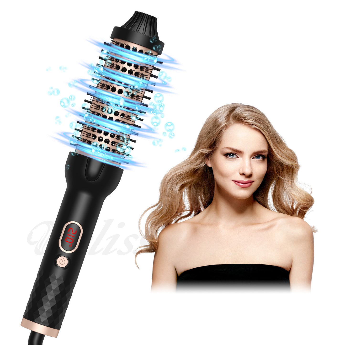 Heated Round Styling Brush, Hair Curler & Straightener