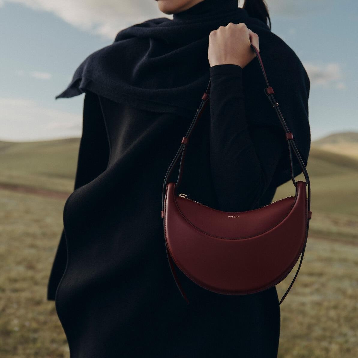 Polène Numéro Dix Bag in Textured Italian Calf Leather