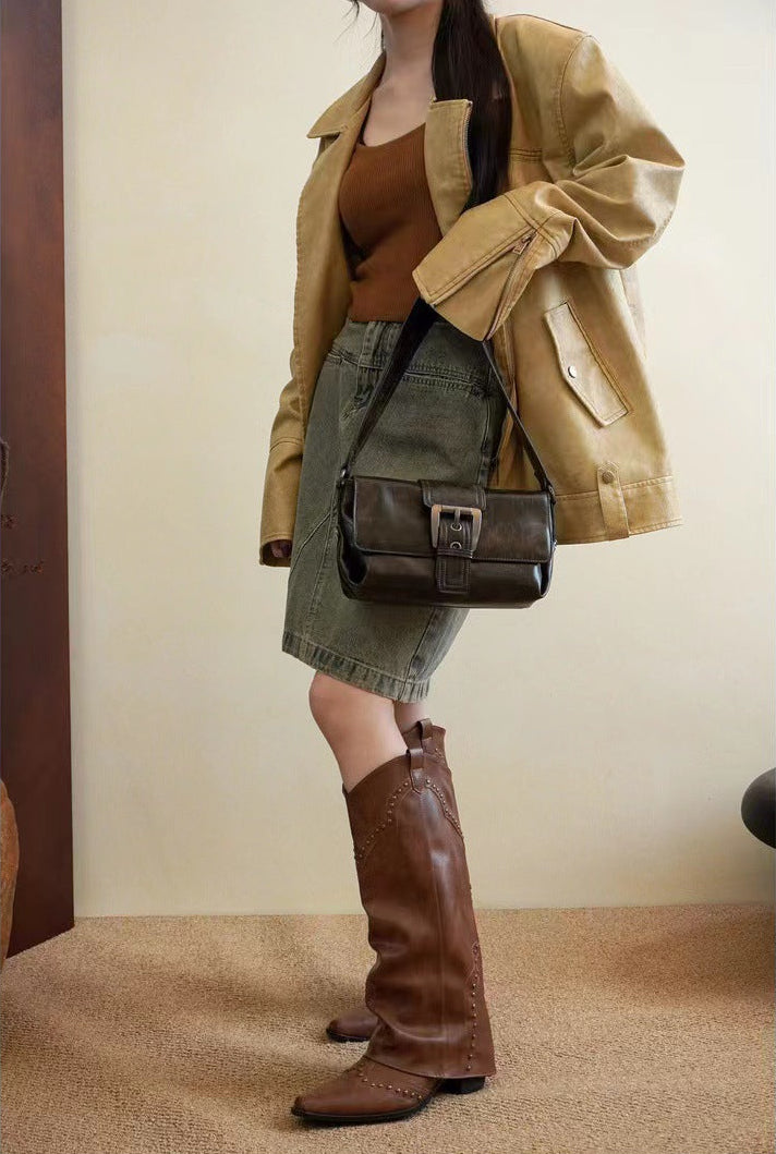 Retro Flap Shoulder Bag