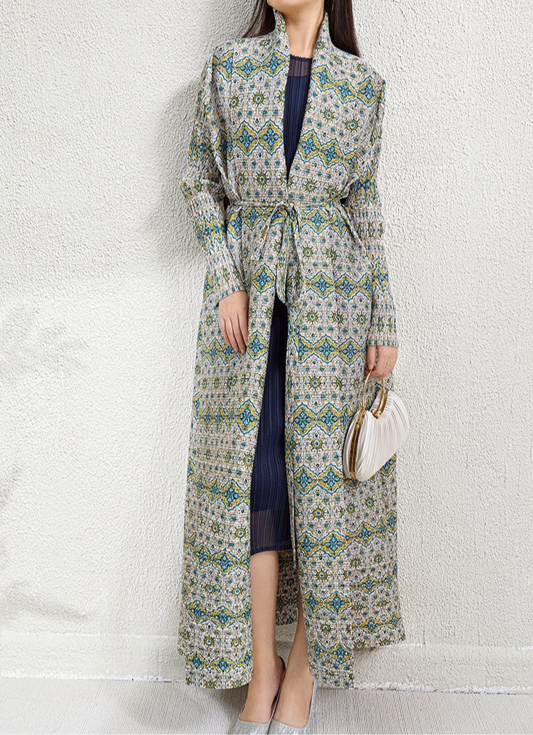 Printed Open Front Abaya