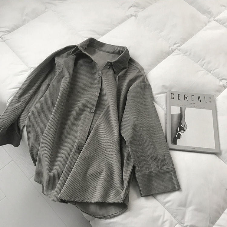 Oversized Corduroy Blouse