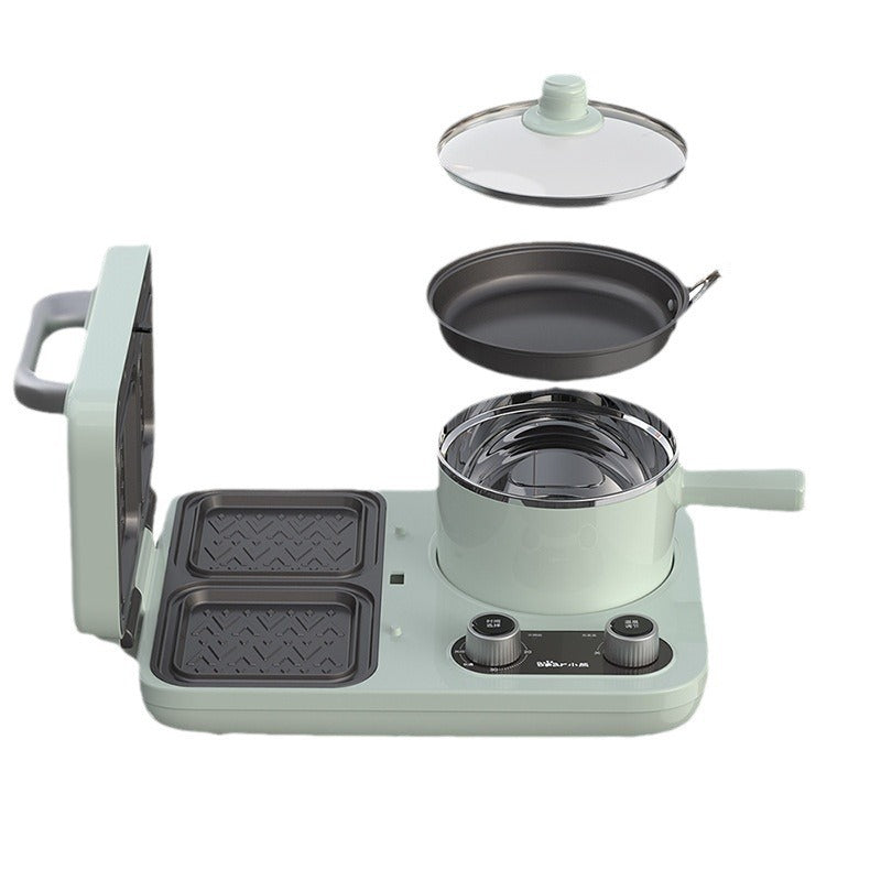3-in-1 Multifunctional Breakfast Maker, Toaster, Fryer, Boiling/Steaming Pot