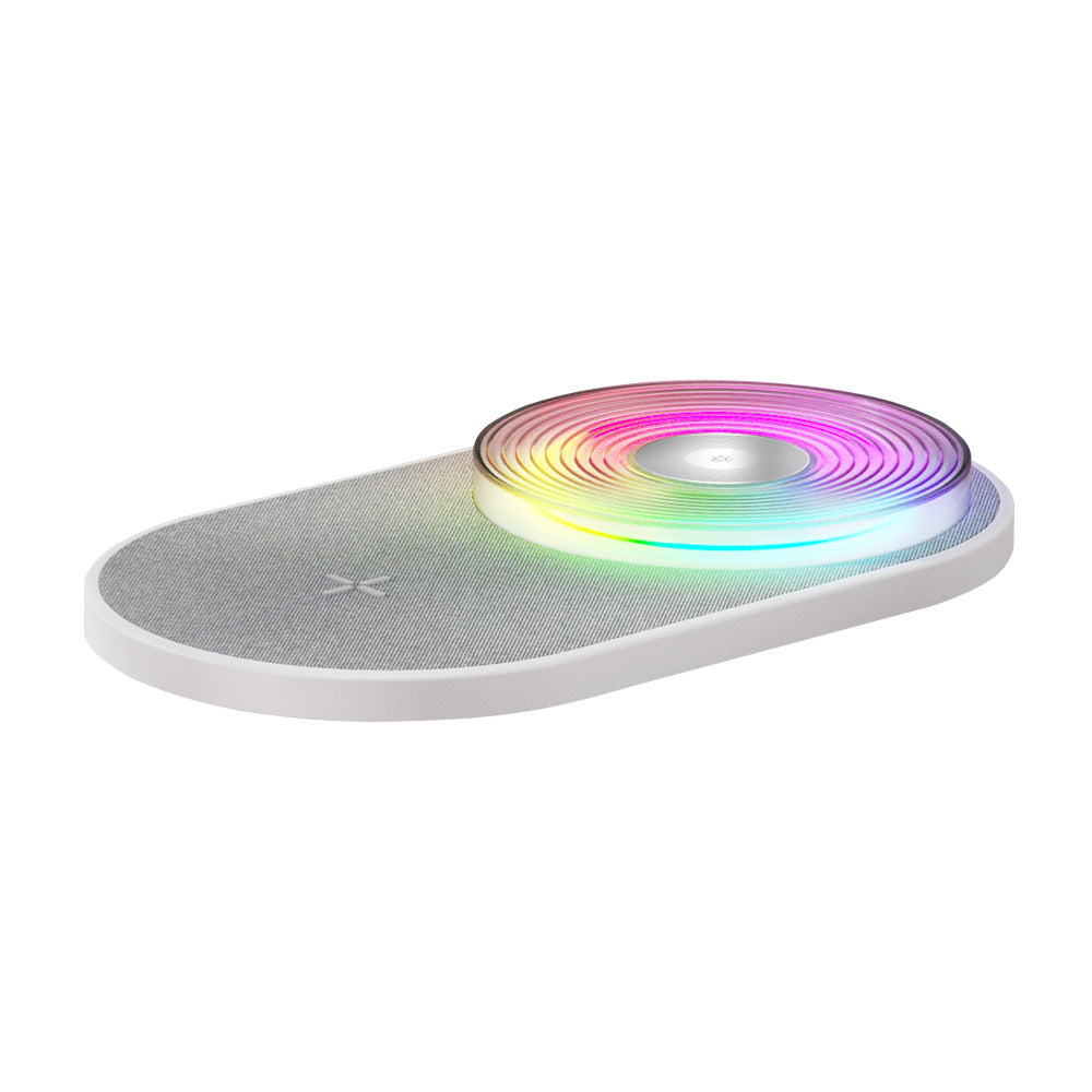 15W Qi Wireless Charging Pad with RGB LED Night Light