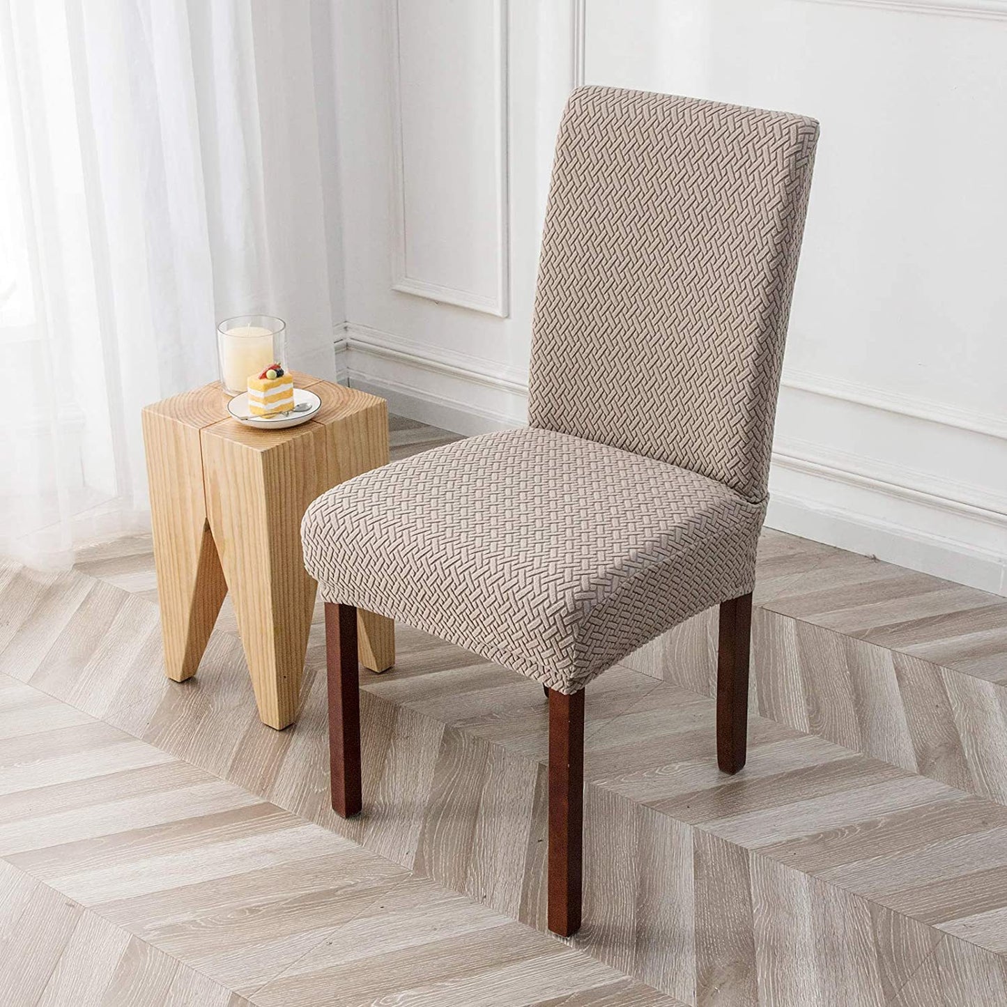 Stretch Jacquard Dinning Chair Cover