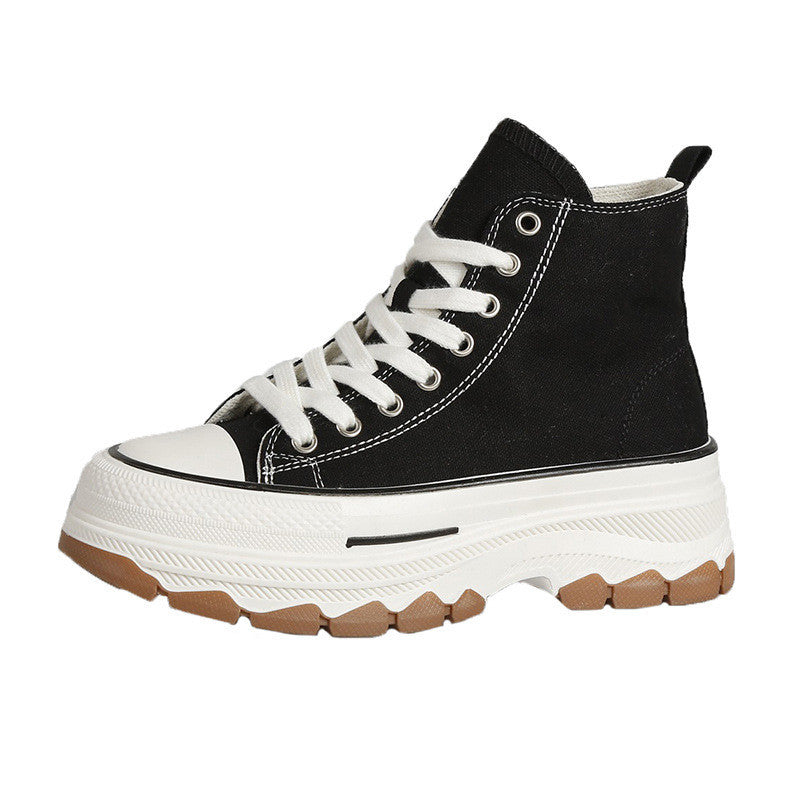 Platform High-Top Canvas Sneakers for Women