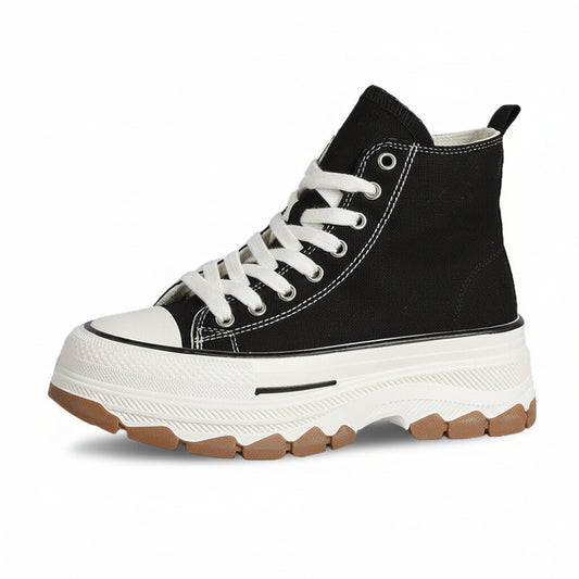 Women's High-Top Chunky Platform Canvas Sneakers