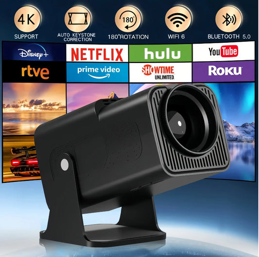 4K Ultra HD Android 11 HY320 Portable Mini Projector with 5.0 Bluetooth