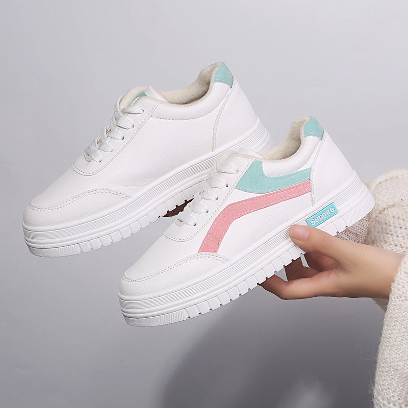 PU Leather Platform Sneakers