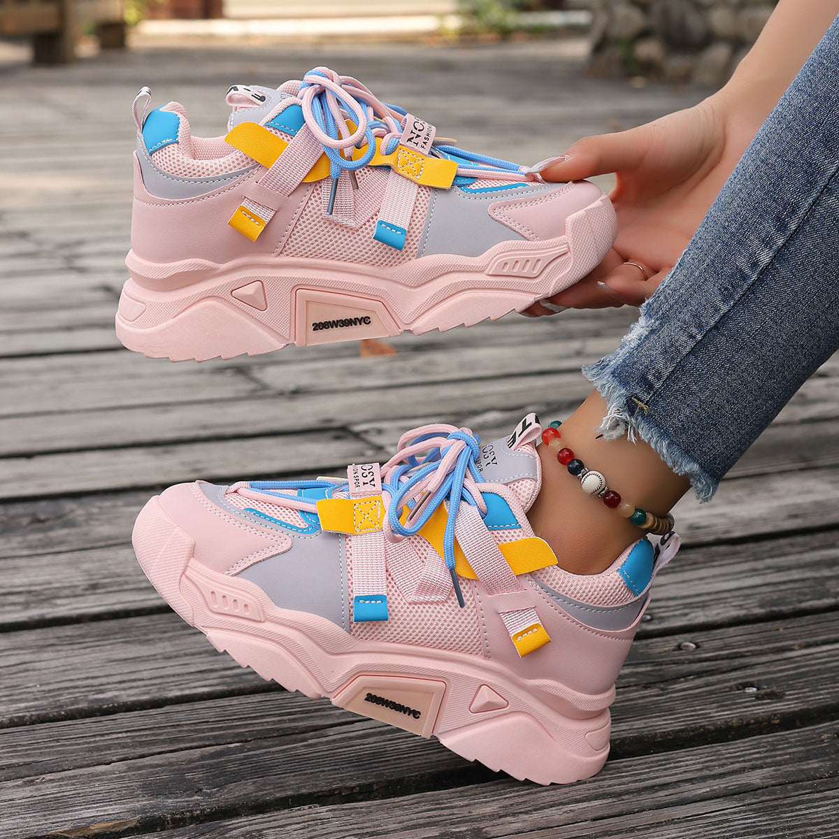 Lightweight Breathable Chunky Platform Sneakers