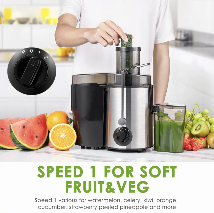 400W Stainless Steel Centrifugal Juicer with 500ml Cup