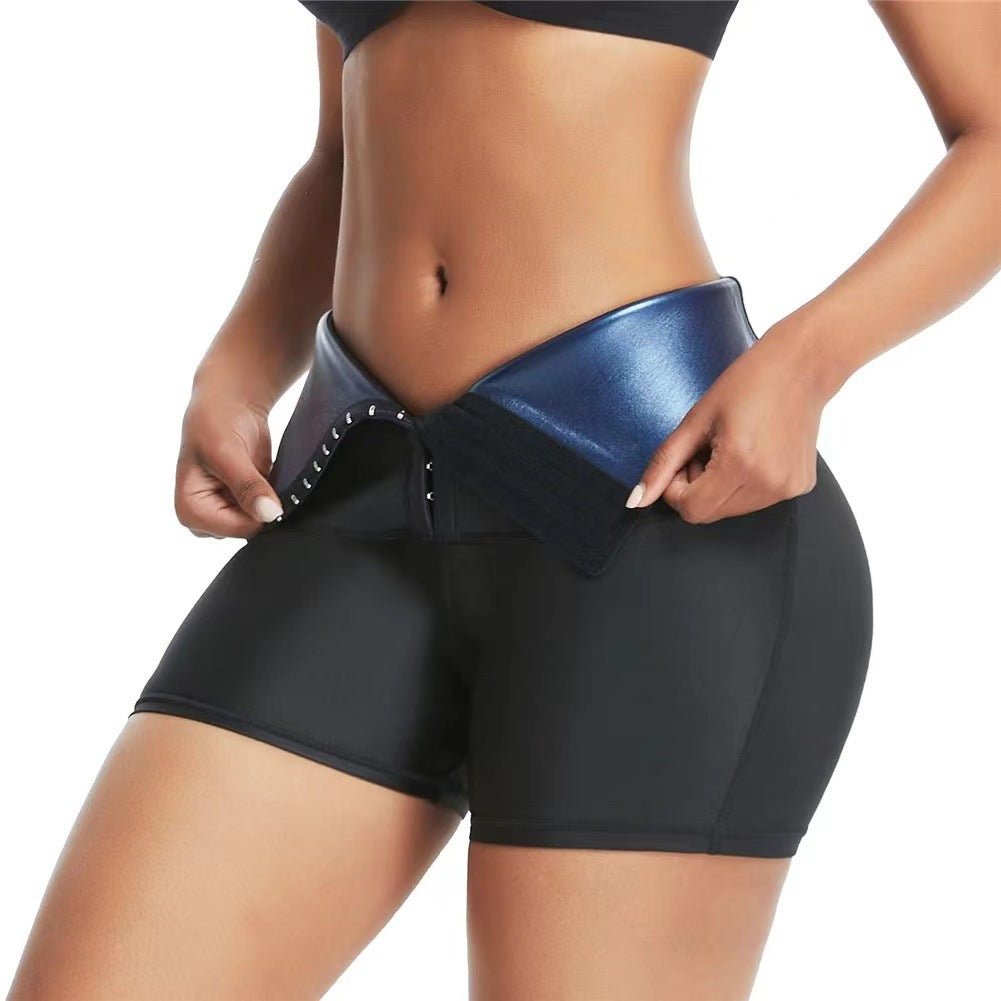 High-Waisted Shapewear Sweatshorts for Sauna, Yoga, Gym, Running, Casual Wear