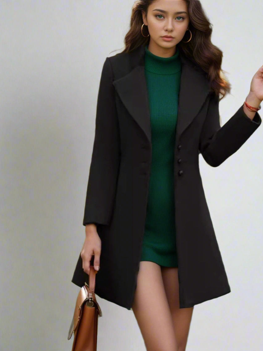 Wool-Blend Slim-Fit Coat