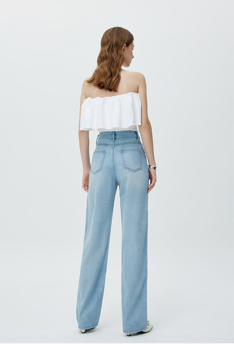 High-Waisted Wide Leg Jeans