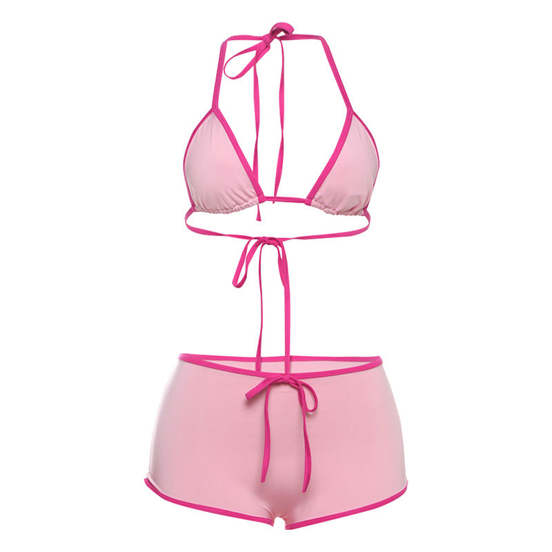 Two-Piece Halter Bikini Swim Set