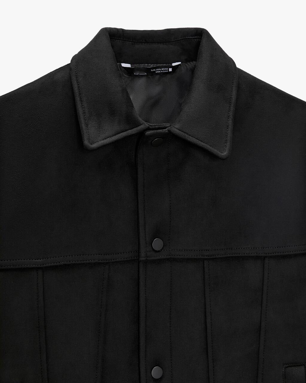 Men's Faux Suede Loose-Fit Leather Jacket