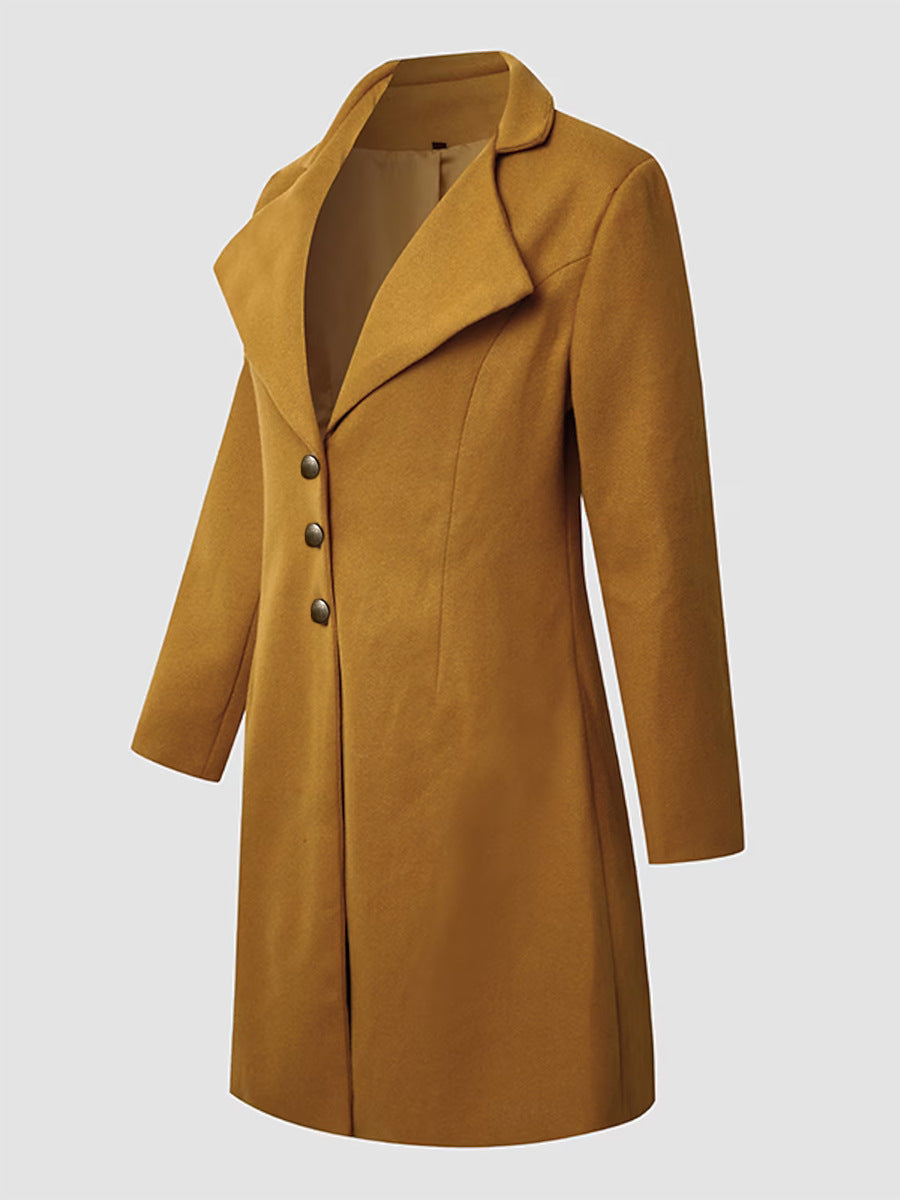 Wool-Blend Slim-Fit Coat