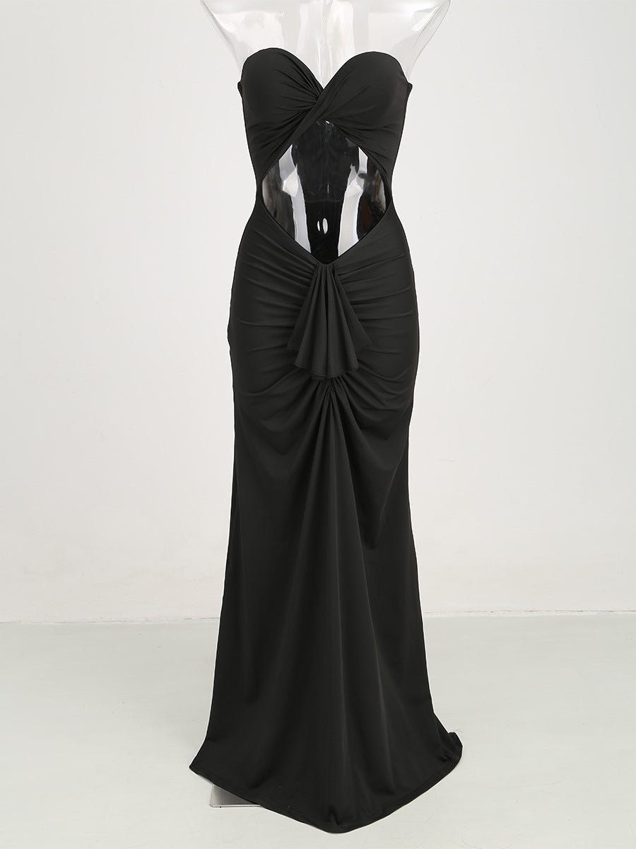 Cut-Out Twist-Front Maxi Dress