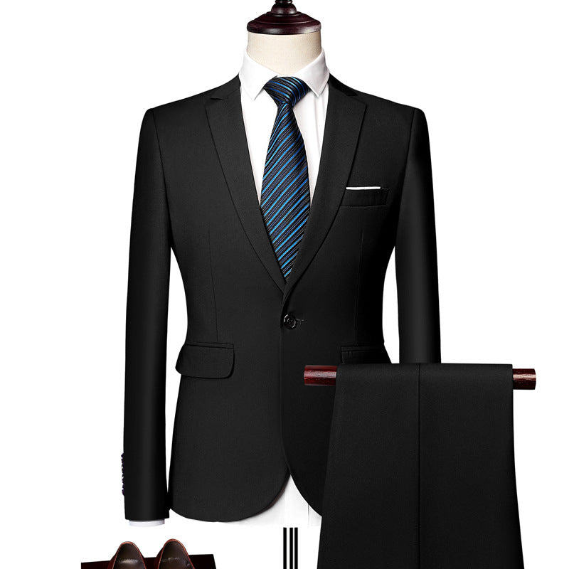 Men's Two-piece Business Casual Suit