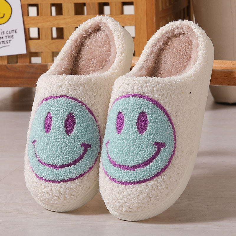 Smiley Face Cotton Slippers