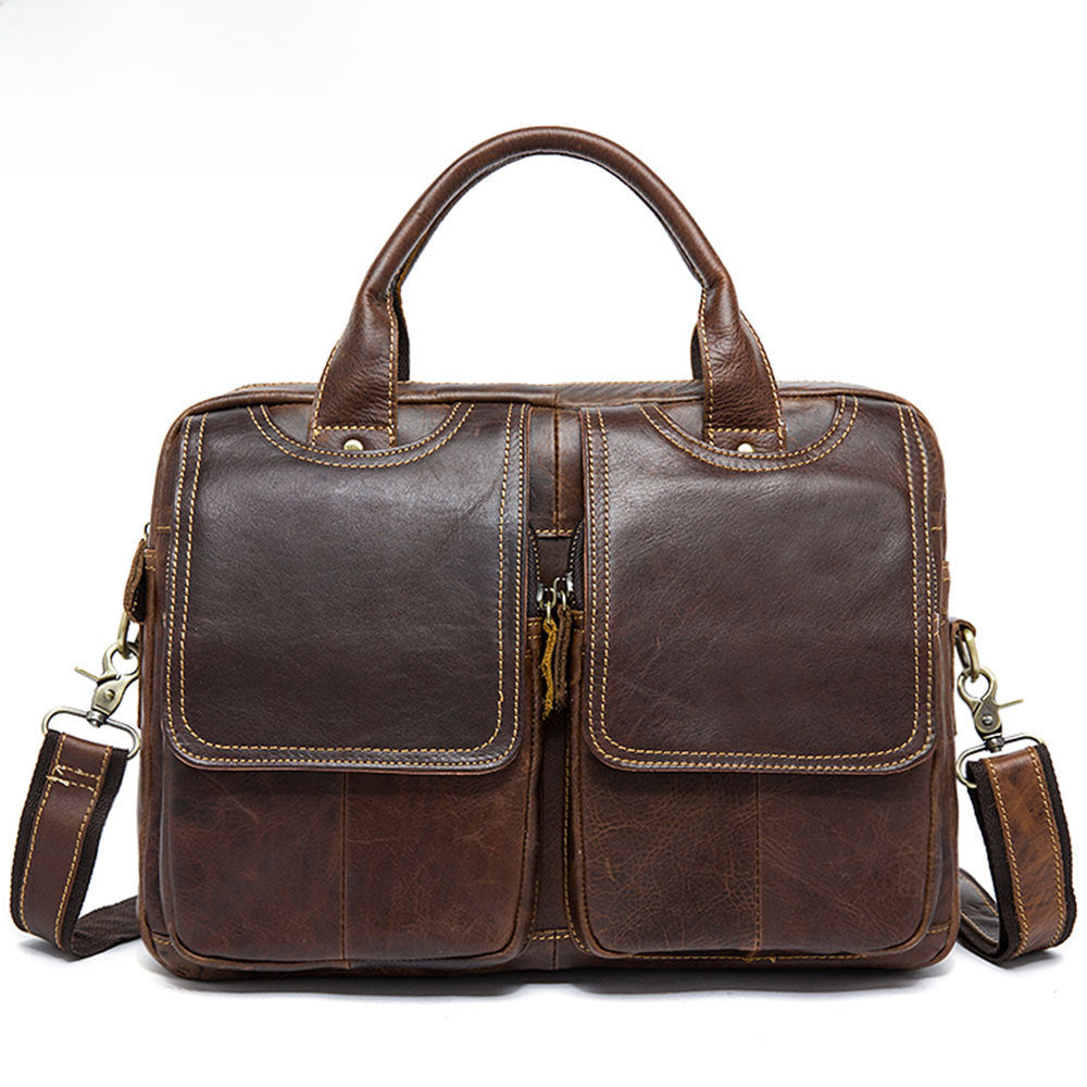 Genuine Leather Men's Business Briefcase