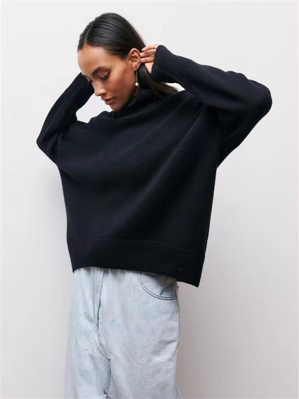 Oversized Wool Turtleneck Sweater