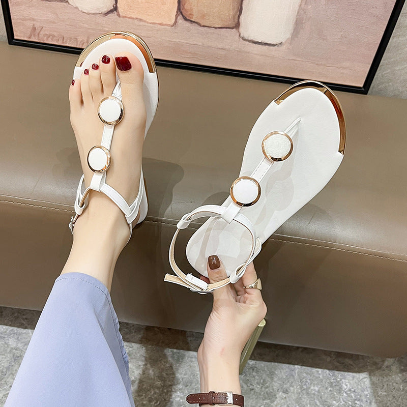Women's T-Strap Flat Sandals