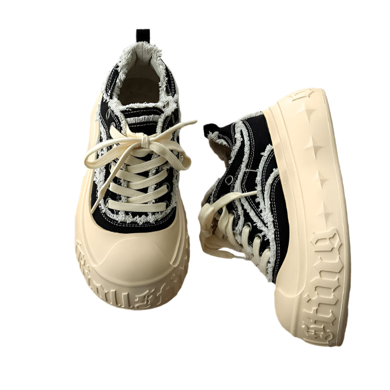 Gothic Canvas Platform Sneakers