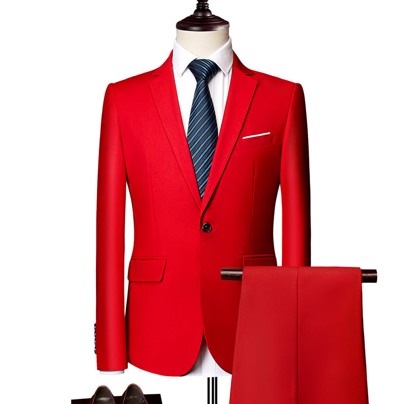 Men's Two-piece Business Casual Suit