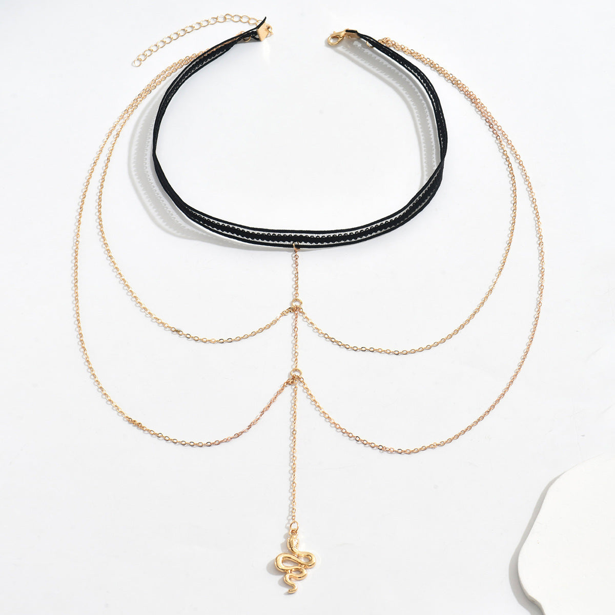 Multi-Layered  Gold-Toned & Silver Thigh Chain