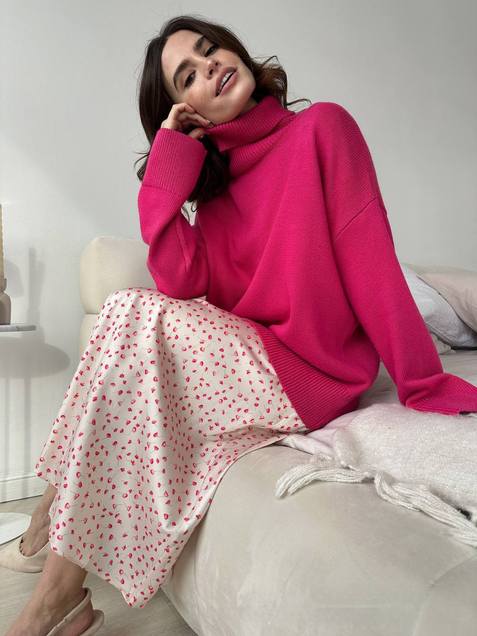 Oversized Wool Turtleneck Sweater