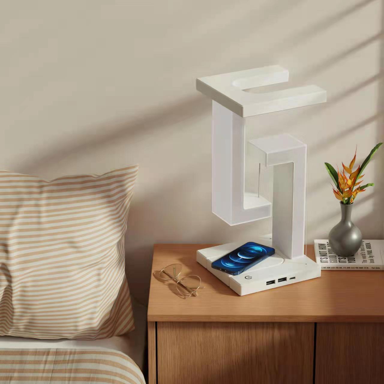 Suspension Anti-Gravity Wireless Charging LED Table Lamp