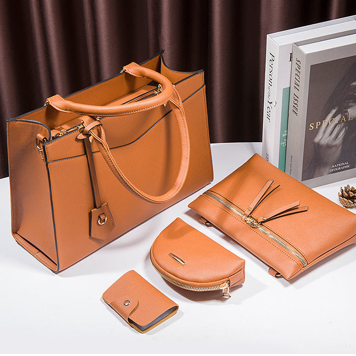 4-Piece PU Leather Handbag Set