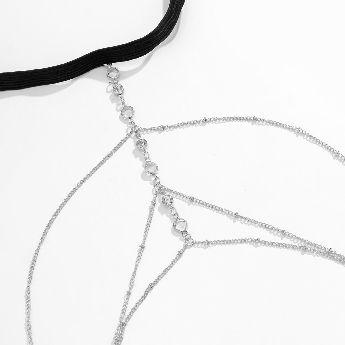 Multi-Layered Rhinestone Thigh Chain