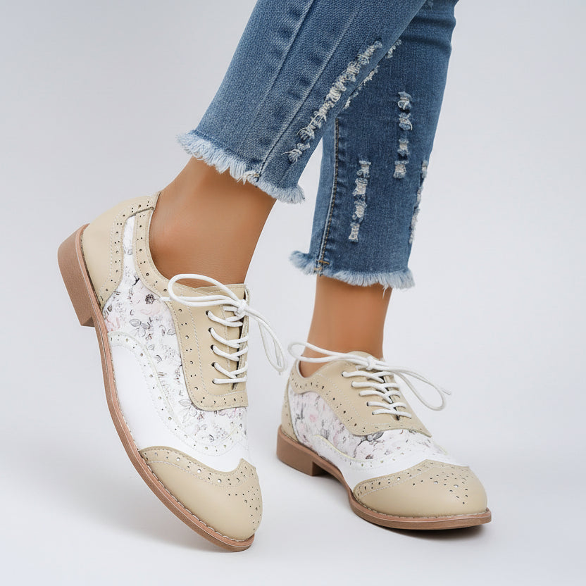 Women's Colorblock Wingtip Oxford Brogues