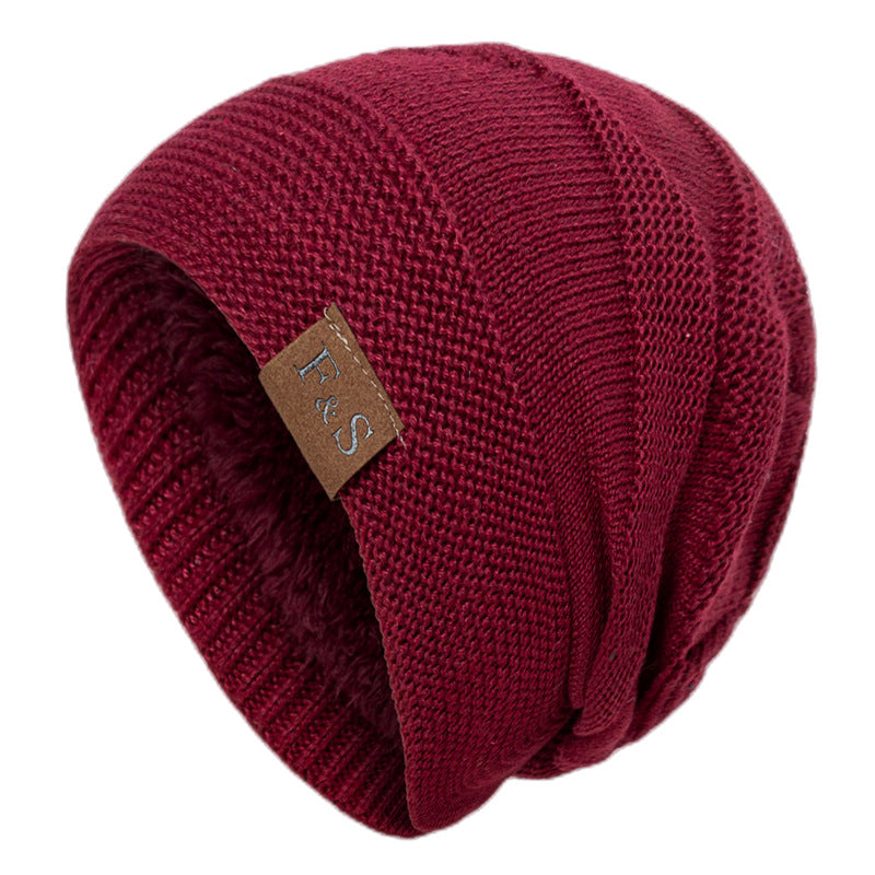 Fleece-Lined Wool Knit Cap