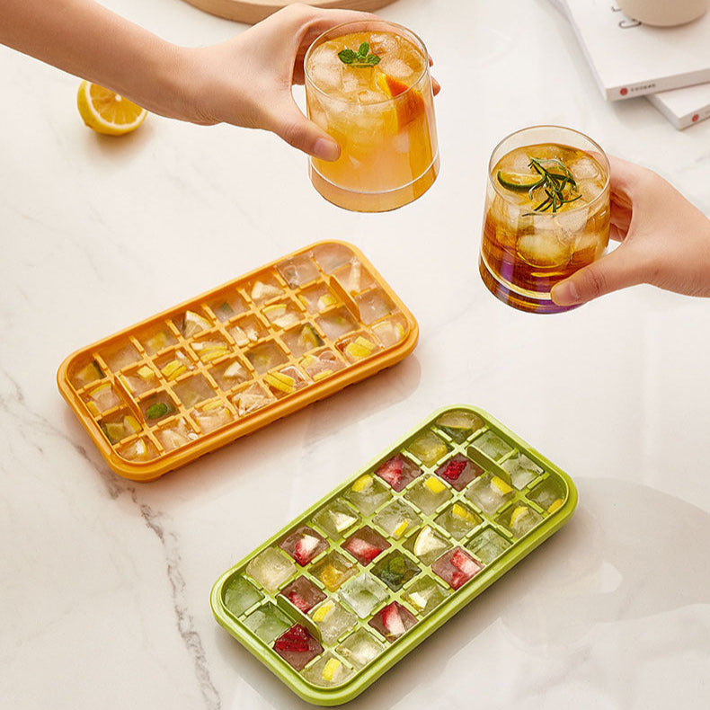 64 Grid 2-Layer Press Type Silicone Ice Tray