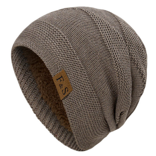 Fleece-Lined Wool Knit Cap