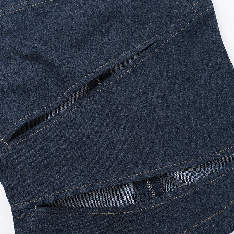 Denim Cut-Out Tank Top