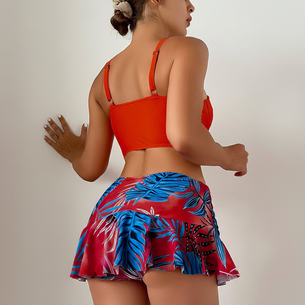 2-Piece Tropical Bikini Set