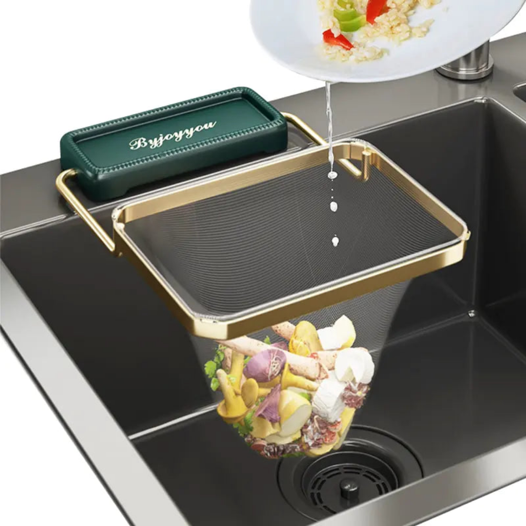 Multifunctional Foldable Kitchen Sink Filter Rack