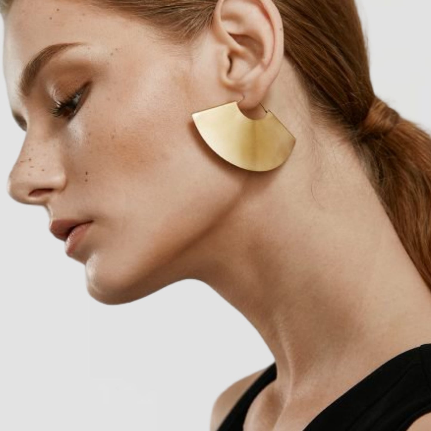 Vintage Camber Fan-Shaped Dangle Earrings