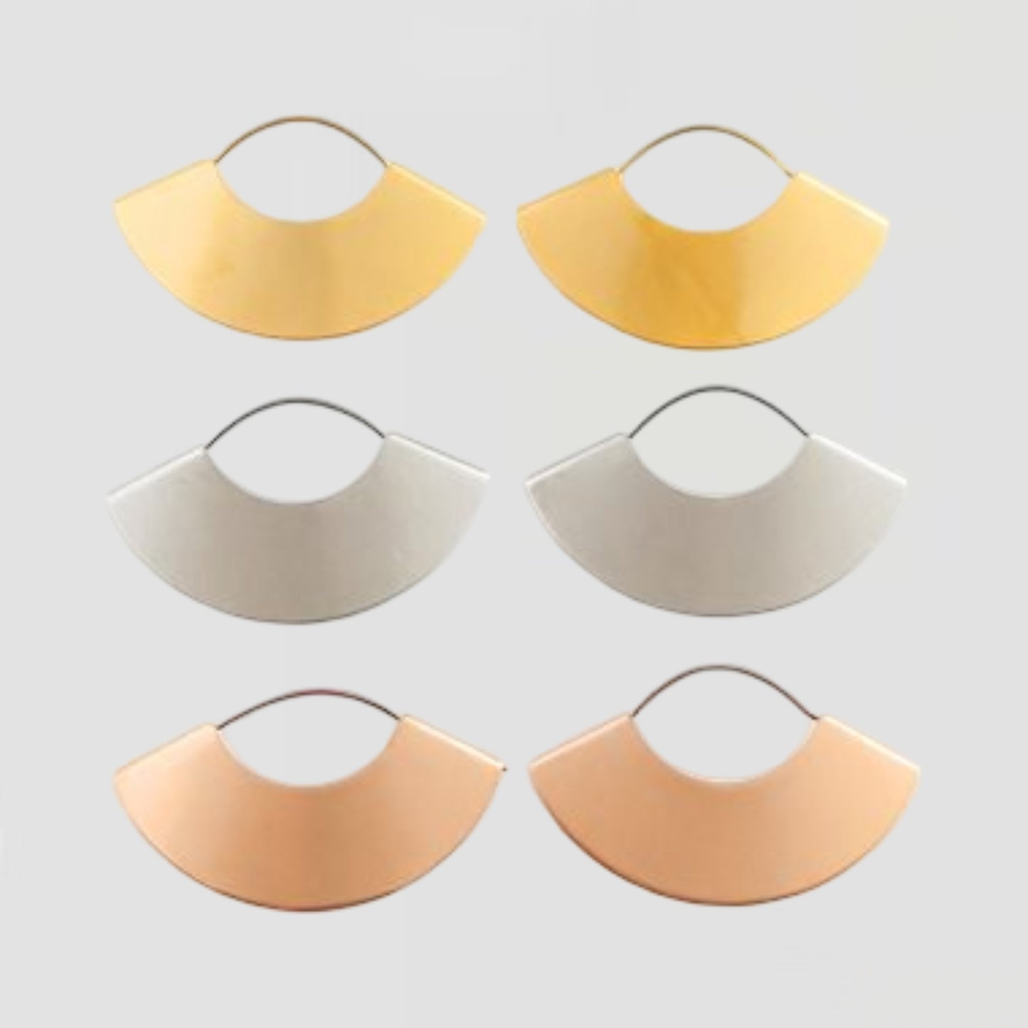 Vintage Camber Fan-Shaped Dangle Earrings